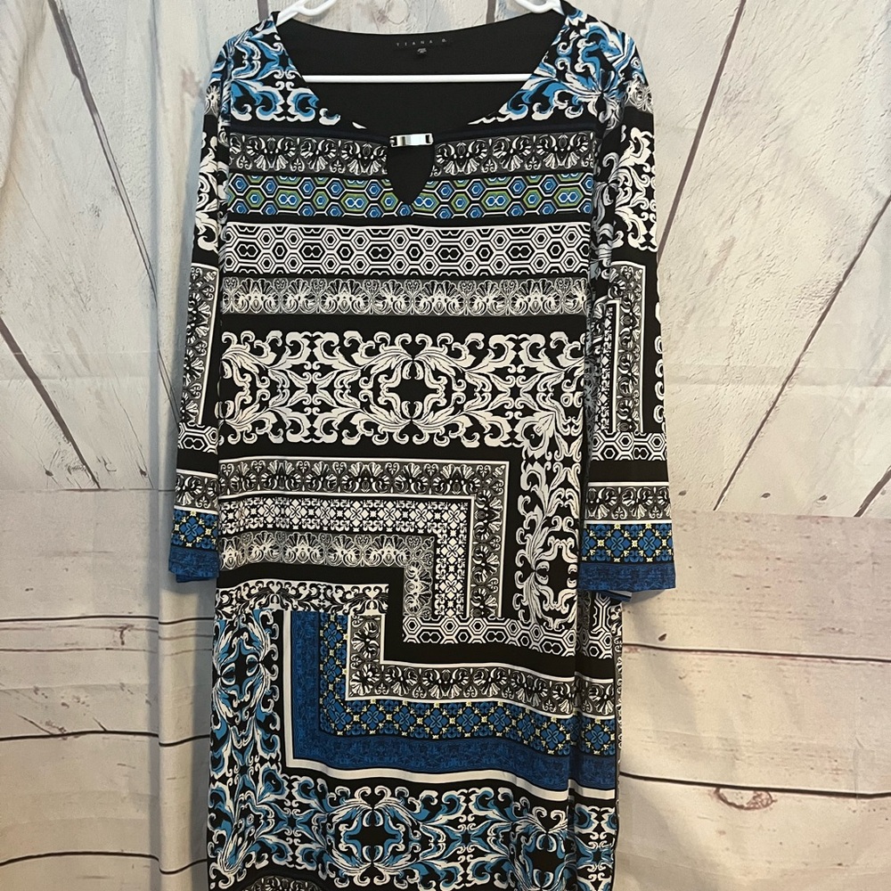 Tiana B Geometric Print Dress